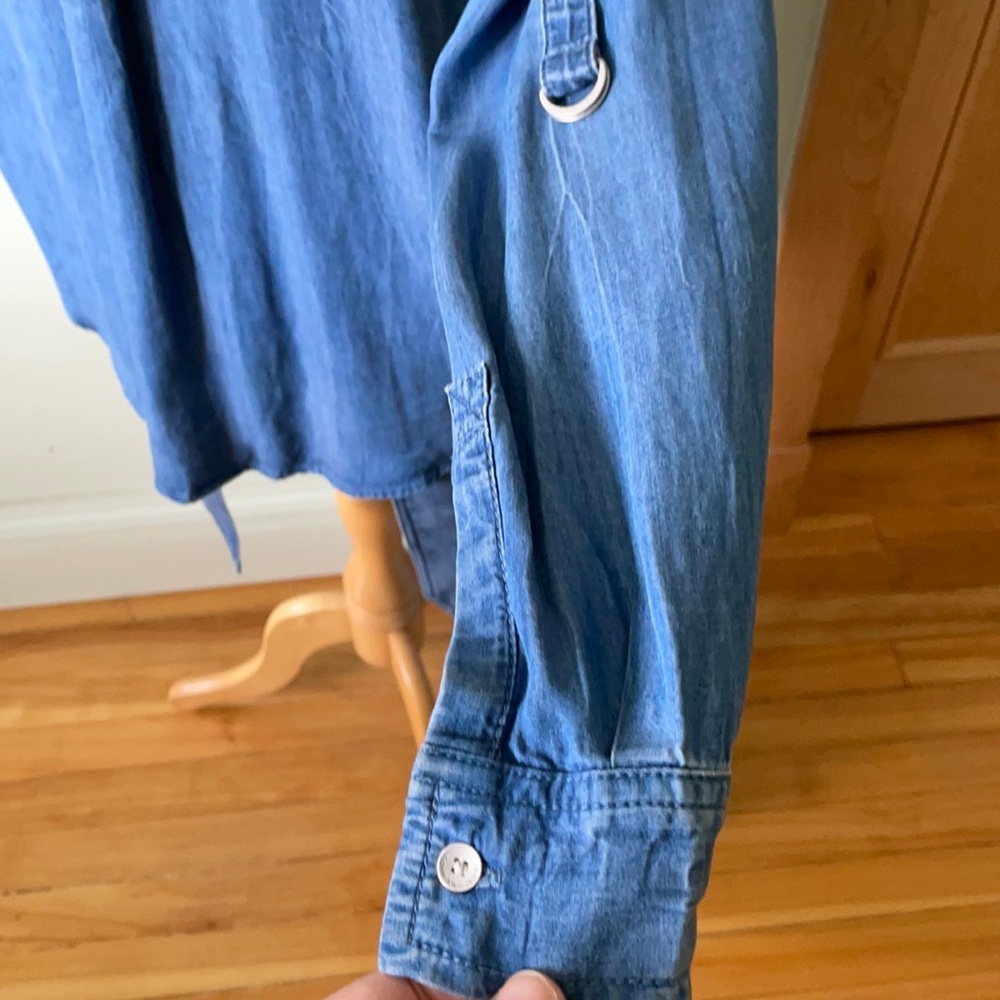 SOLD Calvin Klein Sustainable Jean Shirt, Size L - Picture 5 of 16